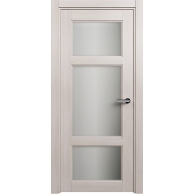 Межкомнатная Дверь Status Classic модель 542 Ясень стекло Сатинато белое