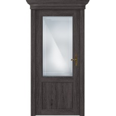 Дверь Status Classic модель 521 Дуб патина стекло Грань