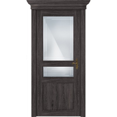 Межкомнатная Дверь Status Classic модель 533 Дуб патина стекло Грань