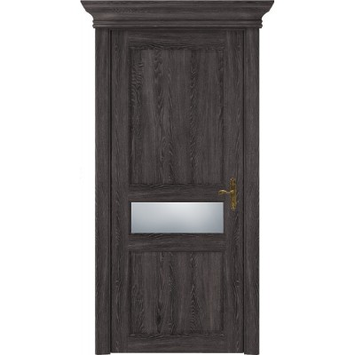 Межкомнатная Дверь Status Classic модель 534 Дуб патина стекло Сатинато белое