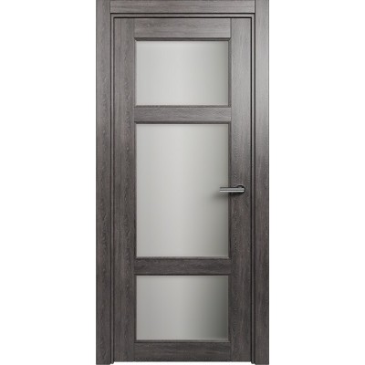 Межкомнатная Дверь Status Classic модель 542 Дуб патина стекло Сатинато белое