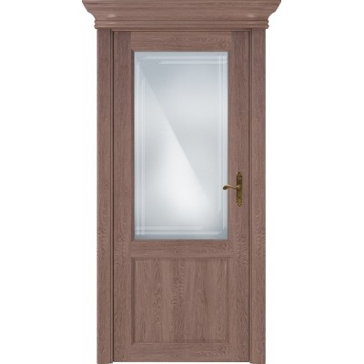 Межкомнатная Дверь Status Classic модель 521 Дуб капучино стекло Грань