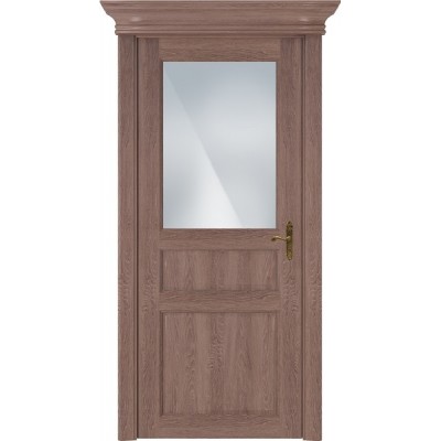 Межкомнатная Дверь Status Classic модель 532 Дуб капучино стекло Сатинато белое