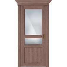 Дверь Status Classic модель 533 Дуб капучино стекло Сатинато белое