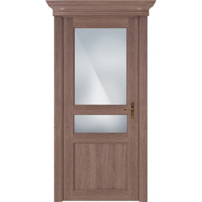 Межкомнатная Дверь Status Classic модель 533 Дуб капучино стекло Сатинато белое