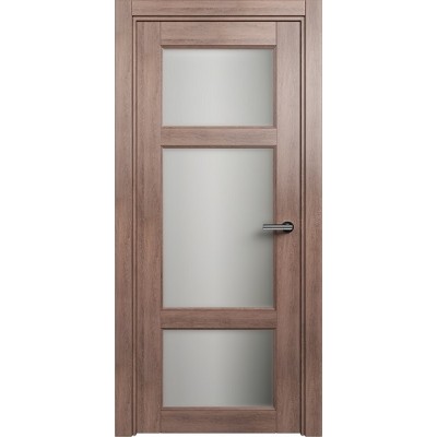 Межкомнатная Дверь Status Classic модель 542 Дуб капучино стекло Сатинато белое