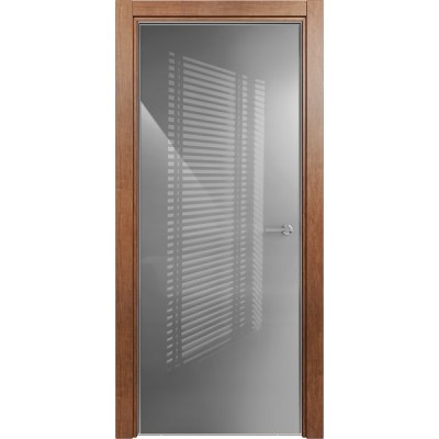Межкомнатная Дверь Status Favorite модель 704 Анегри стекло лакобель серый