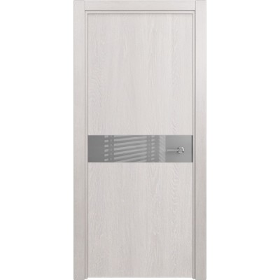 Межкомнатная Дверь Status Favorite модель 702 Дуб белый стекло лакобель серый