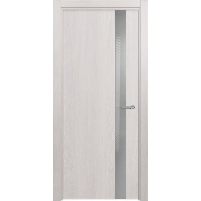 Межкомнатная Дверь Status Favorite модель 703 Дуб белый стекло лакобель серый