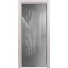 Дверь Status Favorite модель 704 Дуб белый стекло лакобель серый