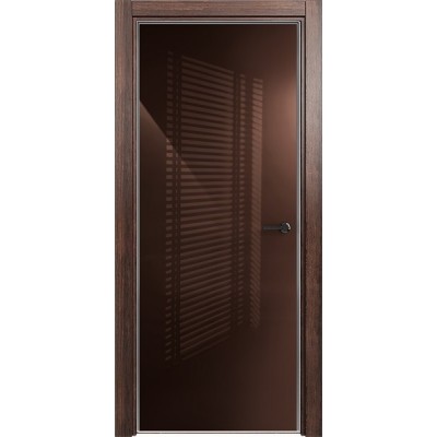 Межкомнатная Дверь Status Favorite модель 702 Орех стекло лакобель коричневый