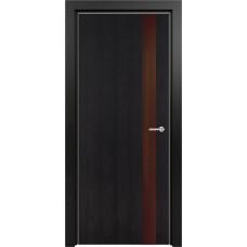Дверь Status Favorite модель 703 Дуб чёрный стекло лакобель коричневый