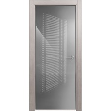 Дверь Status Favorite модель 704 Дуб серый стекло лакобель серый