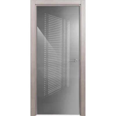 Межкомнатная Дверь Status Favorite модель 704 Дуб серый стекло лакобель серый
