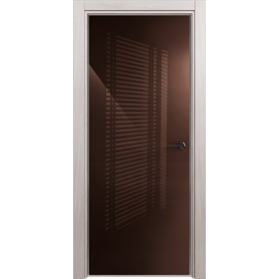 Межкомнатная Дверь Status Favorite модель 704 Ясень стекло лакобель коричневый