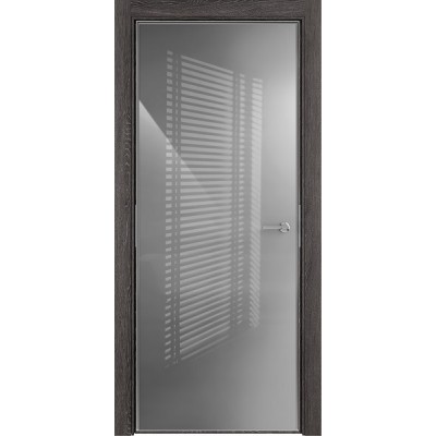 Межкомнатная Дверь Status Favorite модель 704 Дуб патина стекло лакобель серый