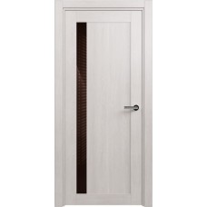 Дверь Status Estetica модель 821 Дуб белый стекло лакобель коричневый