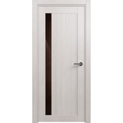 Межкомнатная Дверь Status Estetica модель 821 Дуб белый стекло лакобель коричневый