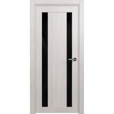 Дверь Status Estetica модель 822 Дуб белый стекло лакобель чёрный