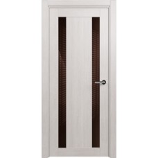 Дверь Status Estetica модель 822 Дуб белый стекло лакобель коричневый