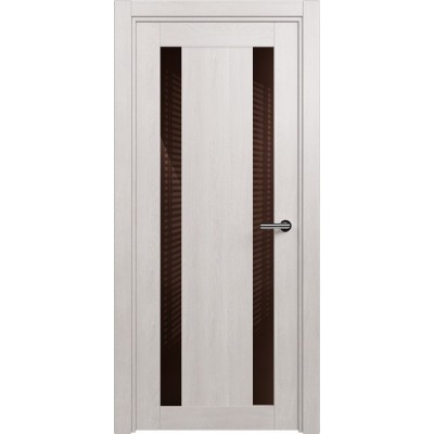 Межкомнатная Дверь Status Estetica модель 822 Дуб белый стекло лакобель коричневый