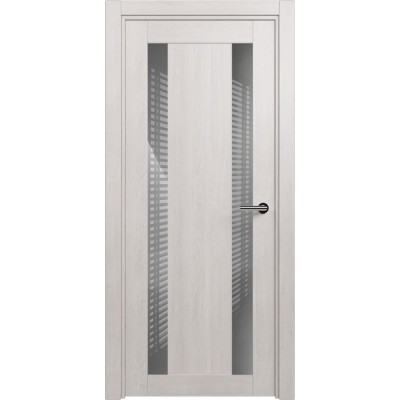 Межкомнатная Дверь Status Estetica модель 822 Дуб белый стекло лакобель серый