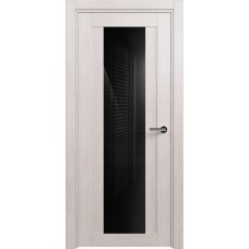 Дверь Status Estetica модель 823 Дуб белый стекло лакобель чёрный