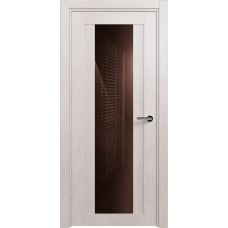 Дверь Status Estetica модель 823 Дуб белый стекло лакобель коричневый