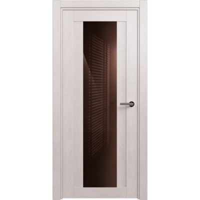 Межкомнатная Дверь Status Estetica модель 823 Дуб белый стекло лакобель коричневый