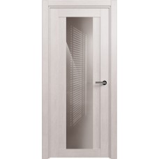 Дверь Status Estetica модель 823 Дуб белый стекло лакобель капучино