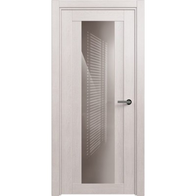 Межкомнатная Дверь Status Estetica модель 823 Дуб белый стекло лакобель капучино