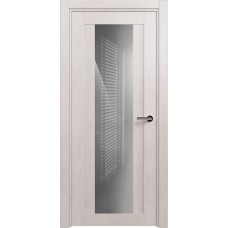 Дверь Status Estetica модель 823 Дуб белый стекло лакобель серый
