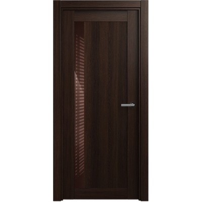 Межкомнатная Дверь Status Estetica модель 821 Орех стекло лакобель коричневый