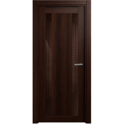 Межкомнатная Дверь Status Estetica модель 822 Орех стекло лакобель коричневый