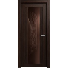 Дверь Status Estetica модель 823 Орех стекло лакобель коричневый