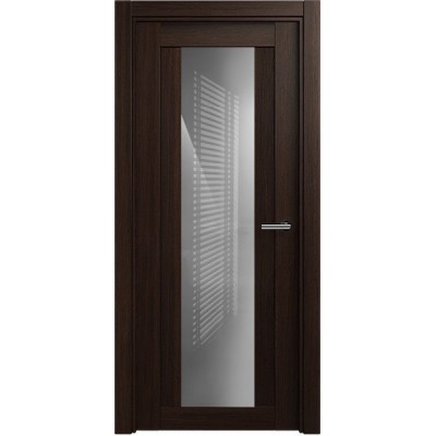 Межкомнатная Дверь Status Estetica модель 823 Орех стекло лакобель серый