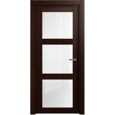 Дверь Status Estetica модель 833 Орех стекло лакобель белый