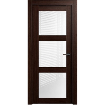 Межкомнатная Дверь Status Estetica модель 833 Орех стекло лакобель белый