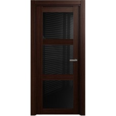 Дверь Status Estetica модель 833 Орех стекло лакобель чёрный