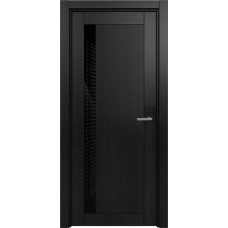 Дверь Status Estetica модель 821 Дуб чёрный стекло лакобель чёрный