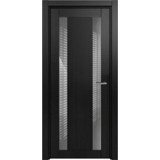 Дверь Status Estetica модель 822 Дуб чёрный стекло лакобель серый