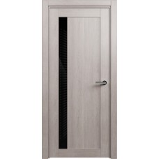 Дверь Status Estetica модель 821 Дуб серый стекло лакобель чёрный