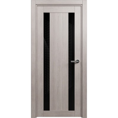 Межкомнатная Дверь Status Estetica модель 822 Дуб серый стекло лакобель чёрный