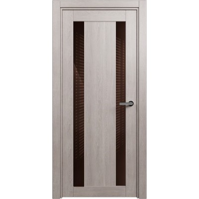 Межкомнатная Дверь Status Estetica модель 822 Дуб серый стекло лакобель коричневый