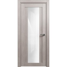 Дверь Status Estetica модель 823 Дуб серый стекло лакобель белый
