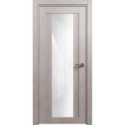 Межкомнатная Дверь Status Estetica модель 823 Дуб серый стекло лакобель белый