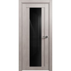 Дверь Status Estetica модель 823 Дуб серый стекло лакобель чёрный