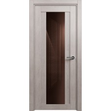 Дверь Status Estetica модель 823 Дуб серый стекло лакобель коричневый
