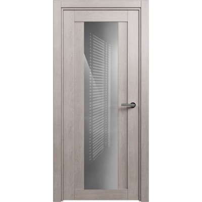 Межкомнатная Дверь Status Estetica модель 823 Дуб серый стекло лакобель серый