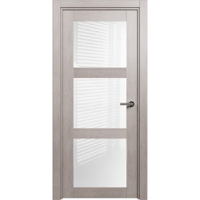 Межкомнатная Дверь Status Estetica модель 833 Дуб серый стекло лакобель белый